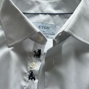 Eton Index Shirt Men’s Slim Size 16 White